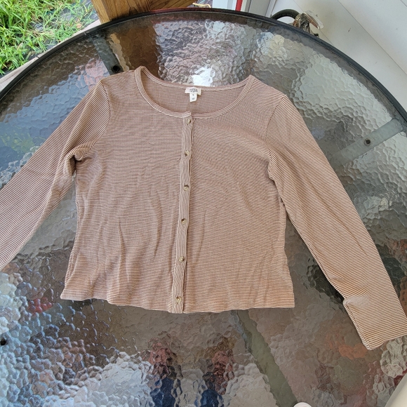 a.n.a Sweaters - a.n.a Brown and White Striped Size XL